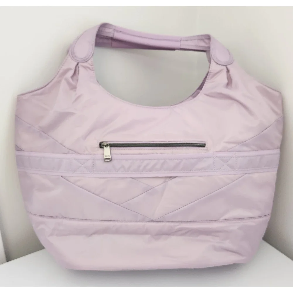 Lug Gondola SE Tote Bag Lavender Purple Travel Shoulder Bag Floral Lining NWT